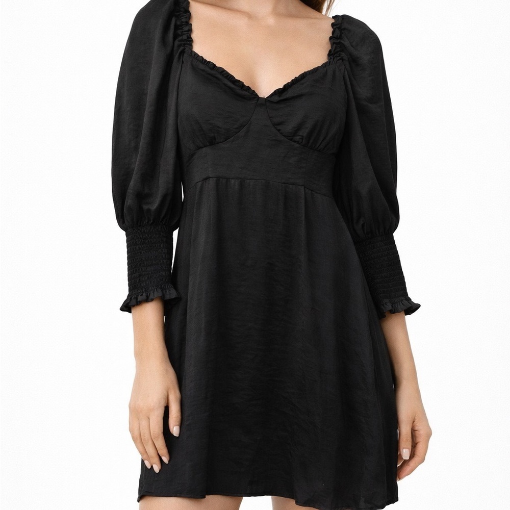 H&M DIVIDED Puff Sleeve Mini Dress